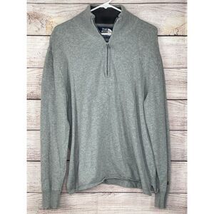 The North Face Men's Size Large Cotton Wool Blend 1 /4 Zip Sweater Gray